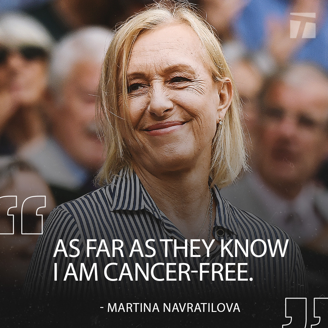 Incredible news from our friend <a href="/Martina/">Martina Navratilova</a> 💚