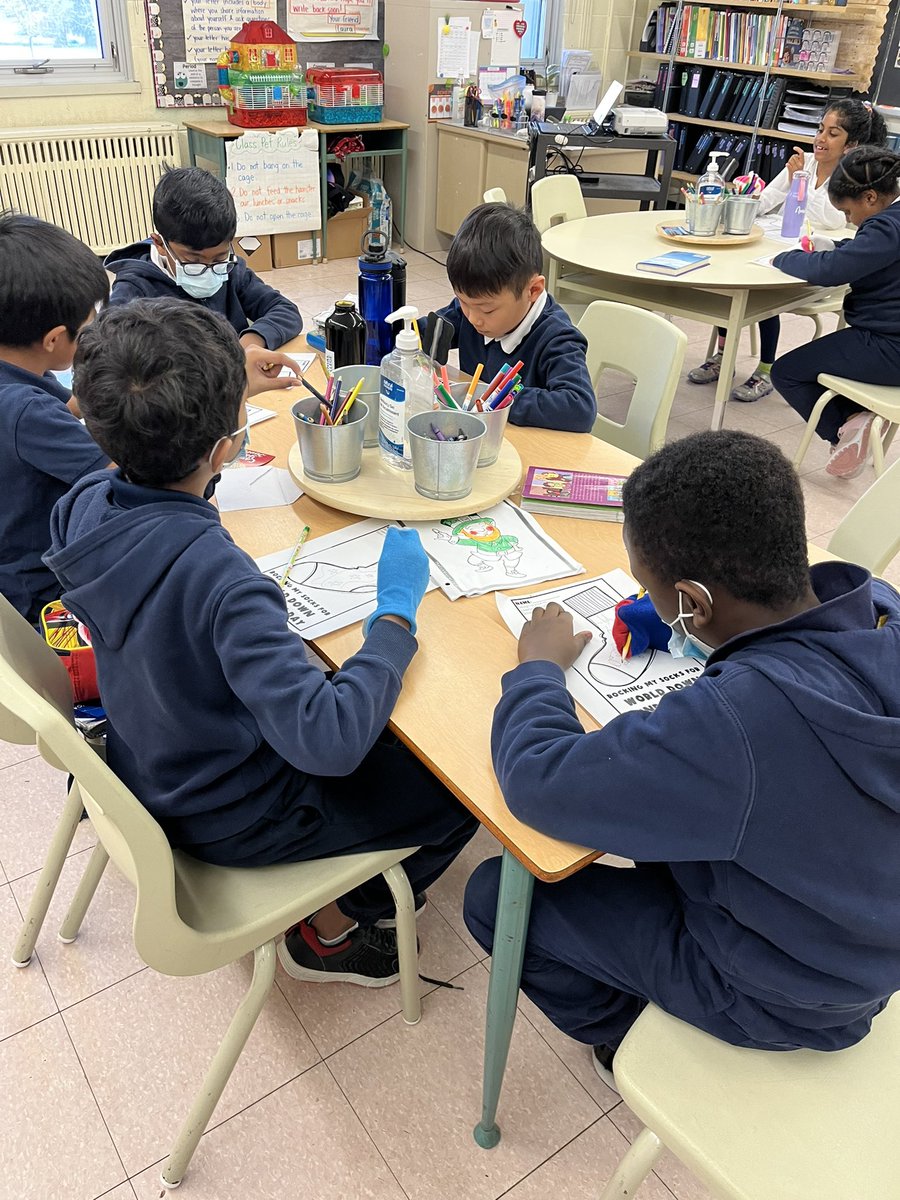 Rocking our socks today for #worlddownsyndromeday on our feet and hands! @TCDSB @STM_tcdsb #seetheability