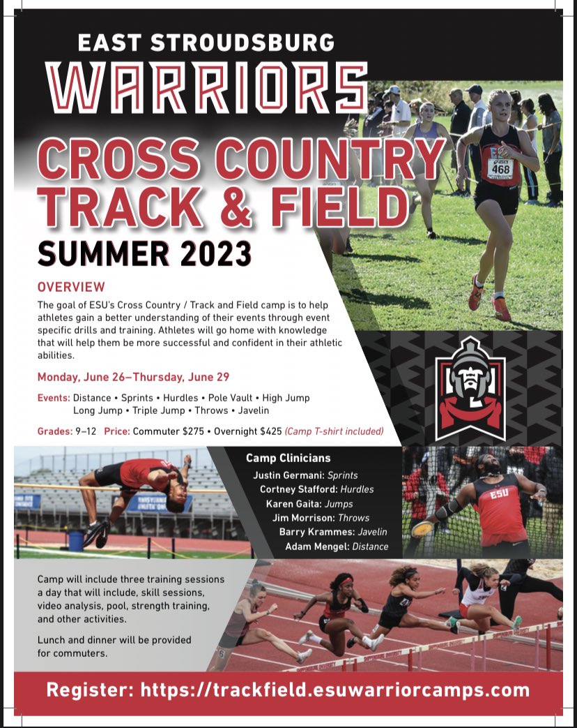 High School Athletes, check out our high school camp this summer! A great opportunity to hone your skills on ESU’s campus! Details in the flyer below!