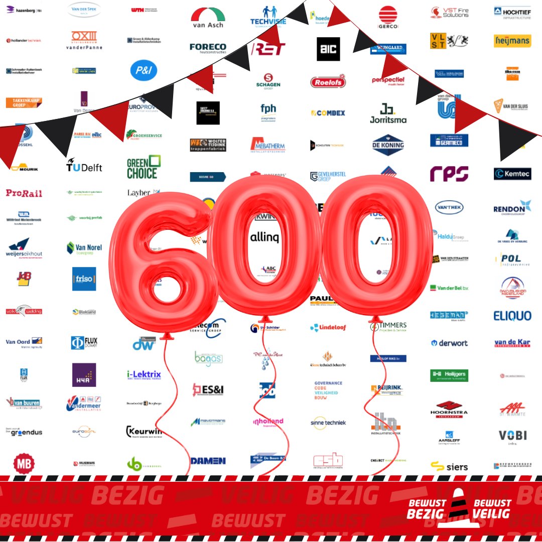 Woop woop! 🤩 Meer dan 600 bedrijven besteden volgende week, op woensdag 29 maart, extra aandacht aan veiligheid op het werk. Is jouw bedrijf nog niet aangemeld? Ga dan snel naar bewustveilig.com/aanmelden. #bewustveilig2023