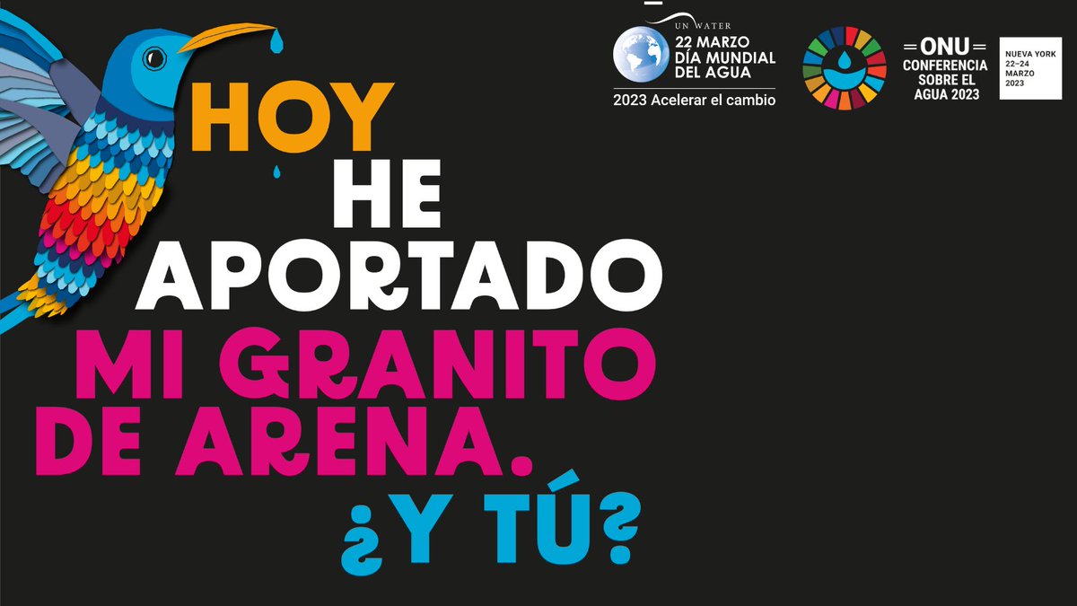 ¿Conoces la antigua fábula del colibrí?
Cuenta la historia de un colibrí y su reacción ante una crisis. Gran ejemplo en estos momentos que nos enfrentamos a la crisis del agua y el saneamiento.
¿Vas a ser un mero espectador o pasarás a la acción?
#DiaMundialDelAgua
#WaterAction