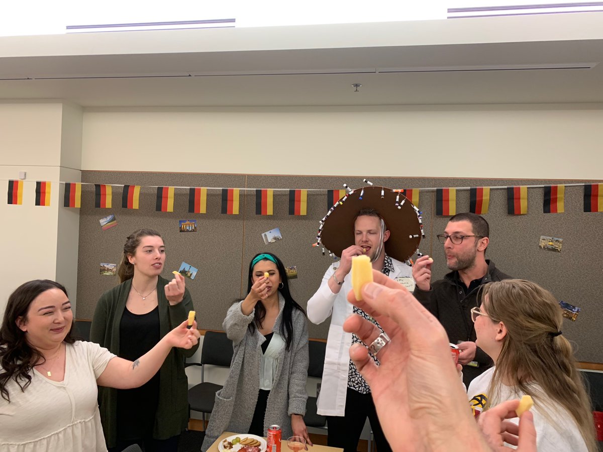 Eric Pietras (@pietras_eric) on Twitter photo Bidding Dr. <a href="/Taylor_S_Mills/">Taylor Scott Mills</a> a fond farewell on his last day in lab before he heads to Germany for his postdoc. Important ceremonies included donning the Giant Cowboy Graduation Hat and the Spicy Cheese Toast. Bidding Dr. <a href="/Taylor_S_Mills/">Taylor Scott Mills</a> a fond farewell on his last day in lab before he heads to Germany for his postdoc. Important ceremonies included donning the Giant Cowboy Graduation Hat and the Spicy Cheese Toast.