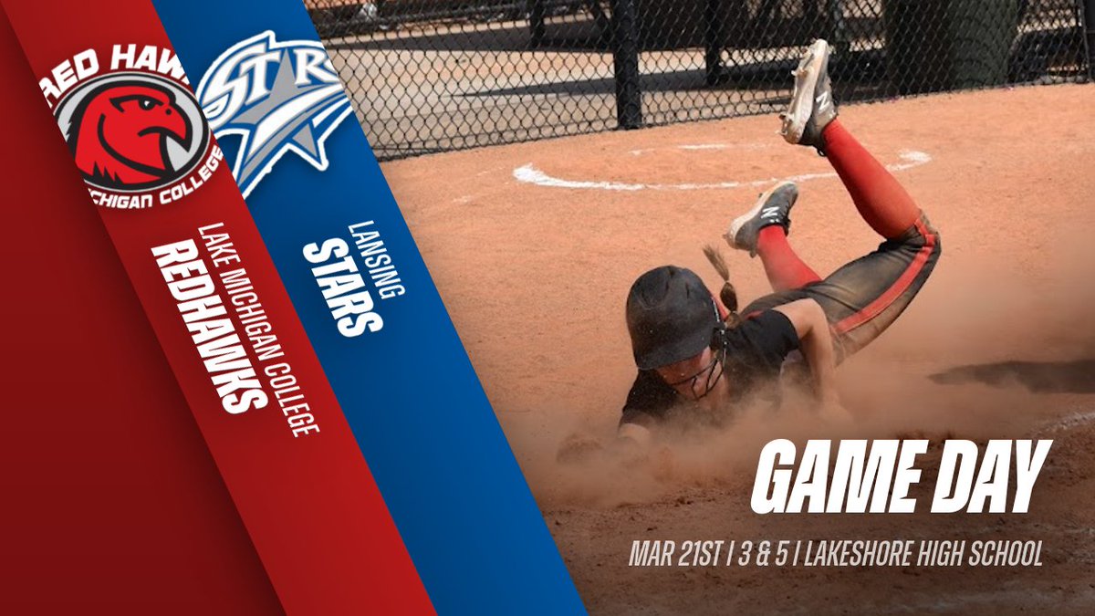 RedHawksSoftba2's tweet photo. GAME DAY GAME DAY GAME DAY!! Our first conference play kicks off TODAY with a DH against the Lansing Stars!! ๐ฅ๐ฅ
๐: Betty Kohn Field @ Lakeshore High School
๐: GameChanger: Lake Michigan College
#TalonTough #RedHawkRumble https://t.co/TnYiZl3UHR