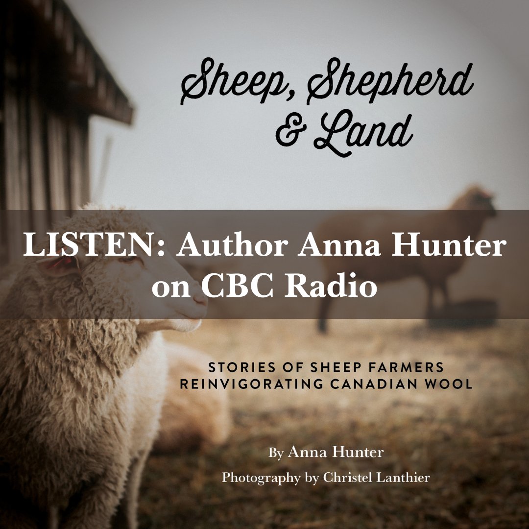 LISTEN: Author Anna Hunter @longwayhomestead on CBC Radio, all about SHEEP, SHEPHERD & LAND, the role fibre sheep can play in climate-beneficial farming and domestic industry, the April 2nd book launch, and so much more! rebrand.ly/d01bs7w #CanadianBooks #KickstarterReads