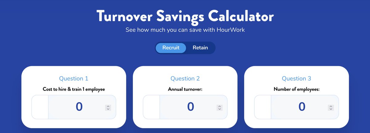 Want to see how much you can save with HourWork? Use our #turnover savings calculator to get the scoop! ow.ly/BNyc50NmbuZ