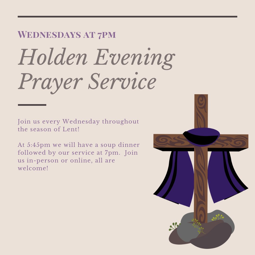 rejoicecoppell's tweet photo. Every Wednesday during Lent we will have a Holden Evening Prayer Service! We hope to see you there tomorrow, all are welcome!
•
#rejoicelife #lentenservice #lent #lentservice #coppelltx #churchesincoppell #dfwchurches #dfwchurch #soupdinner #lutheranchurch #lutheran #fellowship https://t.co/hMXXtdJ93j