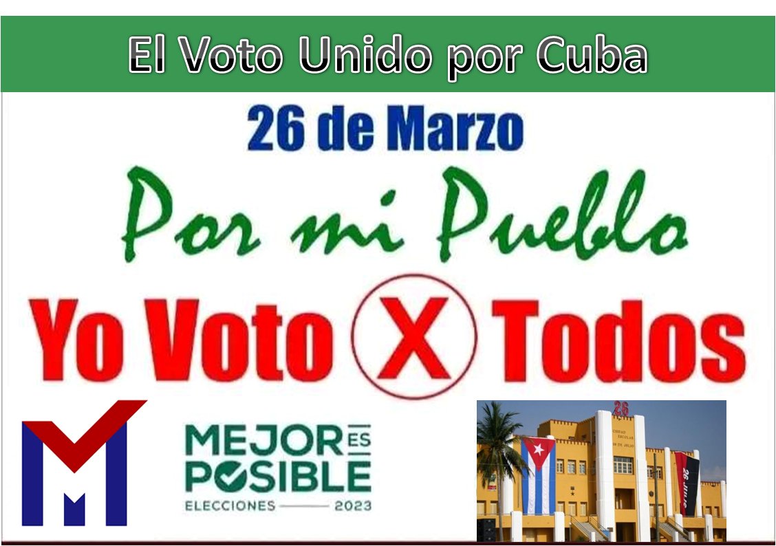 dpestgo's tweet photo. @CubaMined Por #Cuba, por el pueblo y por dignidad los educadores de #SantiagodeCuba diremos presente el 26 de marzo en las elecciones y daremos nuestro #VotoUnido nuestro #VotoXTodos los candidatos. @Gob_StgoDeCuba @CeliaGretel @RaulSamon @EsterisFrancis @elsa_ena https://t.co/oC9TygOBF7