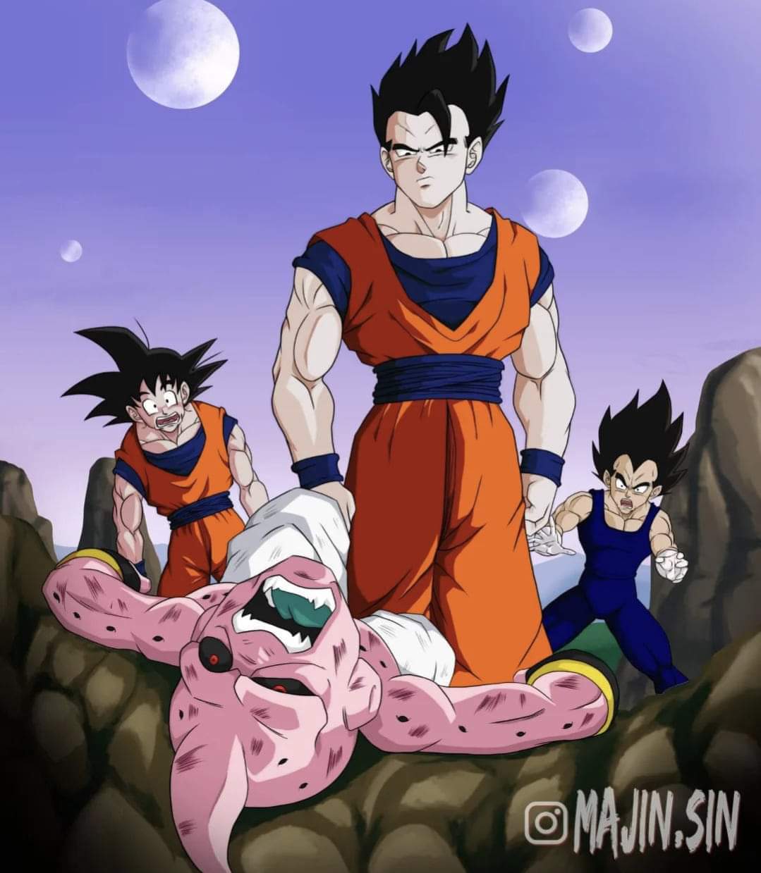 Dragon Ball Limit-F on X: Pôster clássico Dragon Ball Z Saga Majin Boo   / X