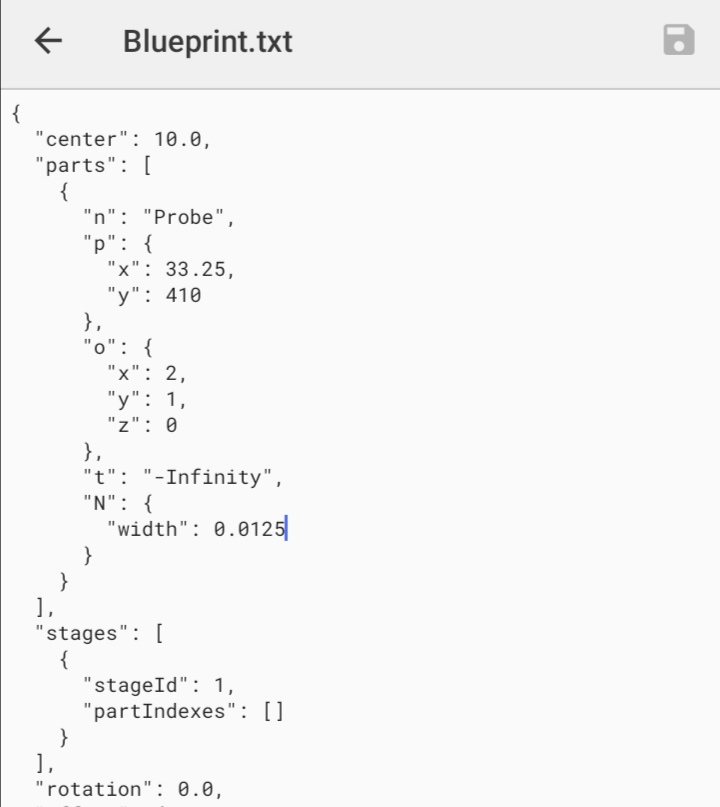 GCRxSHUNGIKU1's tweet image. #SpaceflightSimulator 
プローブのBPのwidthの部分的をいじったら
超軽量&amp;amp;トルクは変わらないチートパーツができた()
