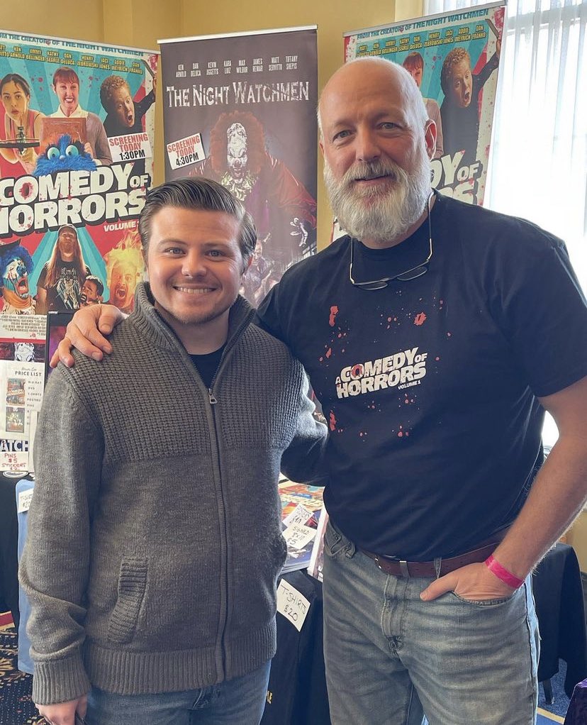 nicolaikabana's tweet photo. Always an absolute pleasure to see @kenarnoldactor and the @TNWmovie crew! If you haven’t seen their movies I highly recommend you do! #TheNightWatchmen #ComedyOfHorrors #IndependentFilm #ActorLife #CreatureFeatureWeekend https://t.co/ZRqVWUJfoB