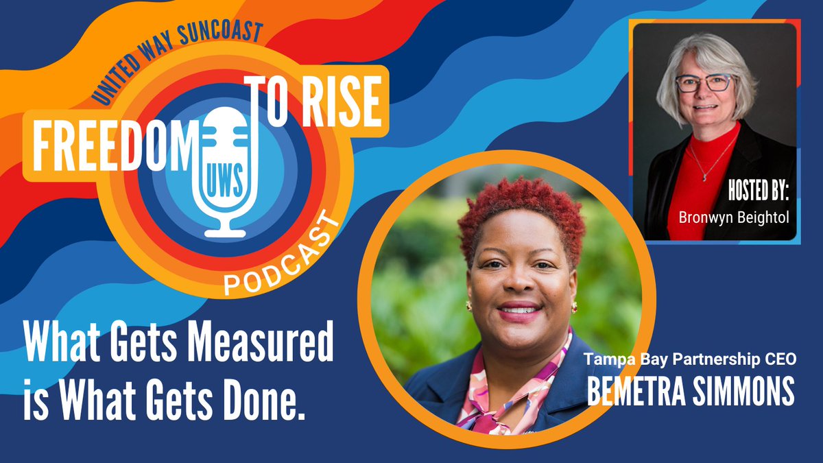 #TampaBayPartnership CEO Bemetra Simmons & #UnitedWaySuncoast Chief Impact Officer Bronwyn Beightol discuss the partnership's Regional Competitiveness Report and how it can serve as a compass for community and business leaders. unitedwaysuncoast.org/podcast #UnitedWay #FreedomToRise