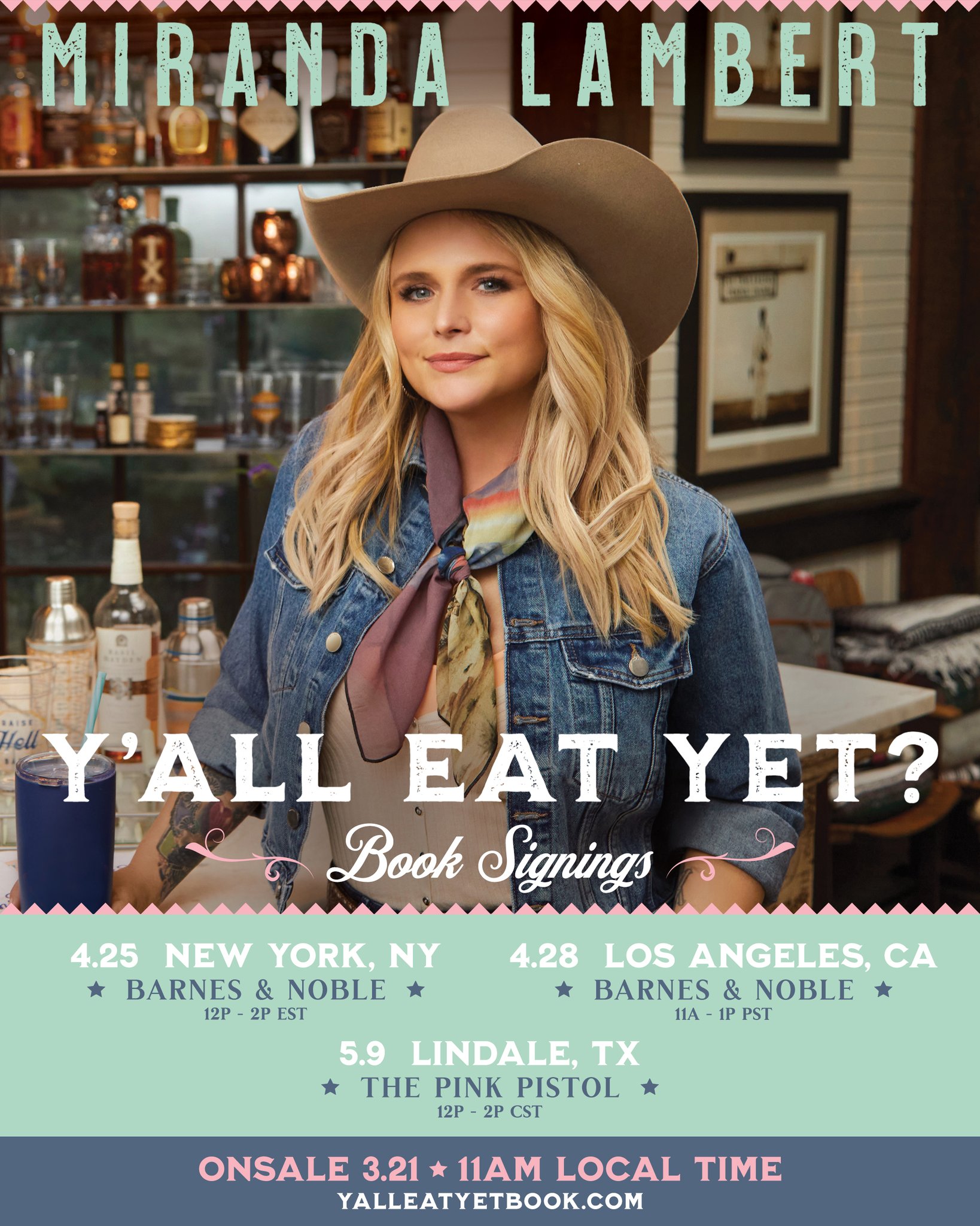 Miranda Lambert on Twitter: &ldquo;REMINDER! Tickets for the &lsquo;Y&rsquo;all Eat Yet