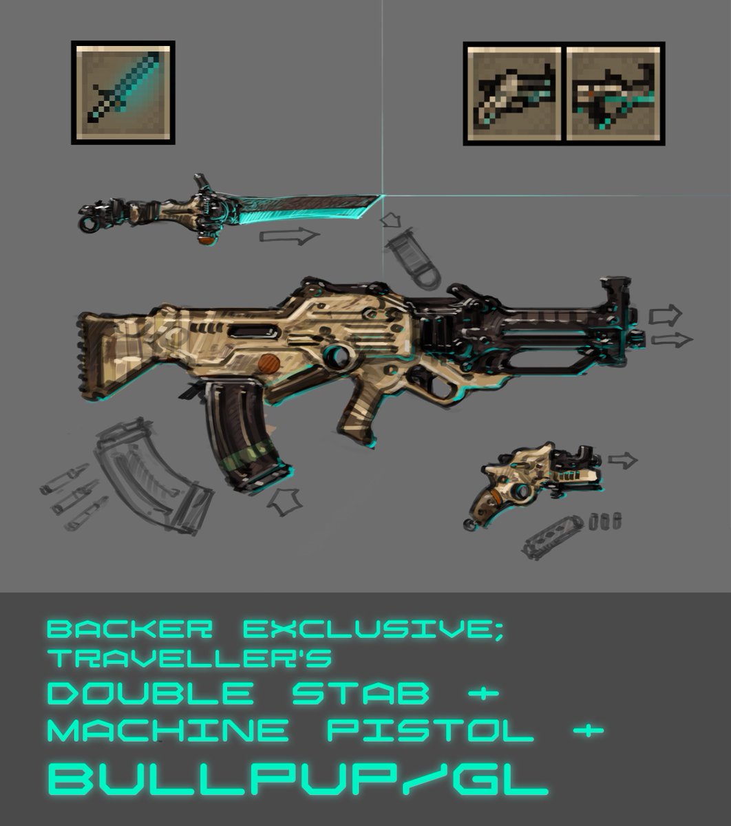 modredcastleton's tweet photo. Backer Exclusive Teaser Stretch Goal #4 ☢️☢️☢️
#hibernaculum #wormwoodstudios #kickstarter #bullpup #grenadelauncher #overunder #machinepistol #albion #doublestab #uraniumglass @HibernaculumRPG https://t.co/iKUkJTvWyO