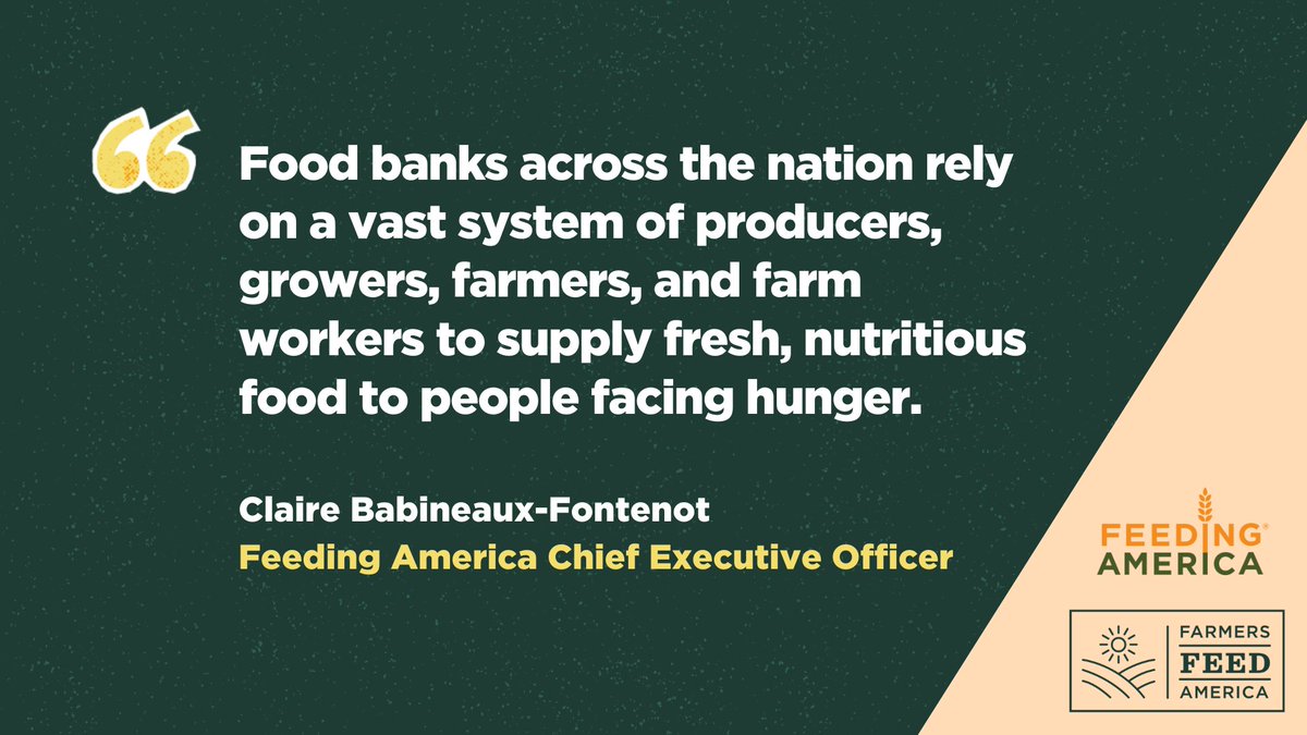 hunger's tweet photo. On this 50th anniversary of #NationalAgDay, @FeedingAmerica is proud to announce the launch of Farmers Feed America. This nonpartisan coalition shows that farmers &amp; food banks are united in calling for a strong 2023 Farm Bill! #AgDay23 

Learn more: https://t.co/0o6KrBYbOf https://t.co/jSF7ARQwtB