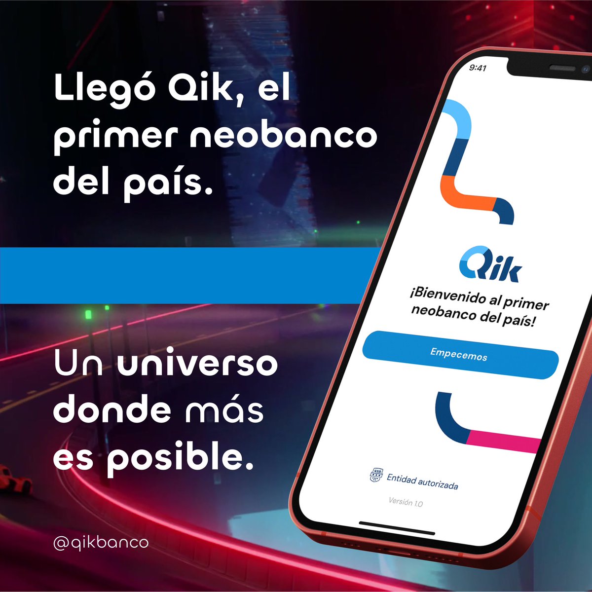 QikBanco's tweet photo. Te abrimos las puertas al Qik-verso, un universo donde más es posible, porque alcanzas tus metas y haces más con tu dinero, con una mejor experiencia bancaria desde tu celular: sin sucursales y con más beneficios. 😎💙

Entra en: https://t.co/RO9DLTPdXL https://t.co/cBAwmBURvj