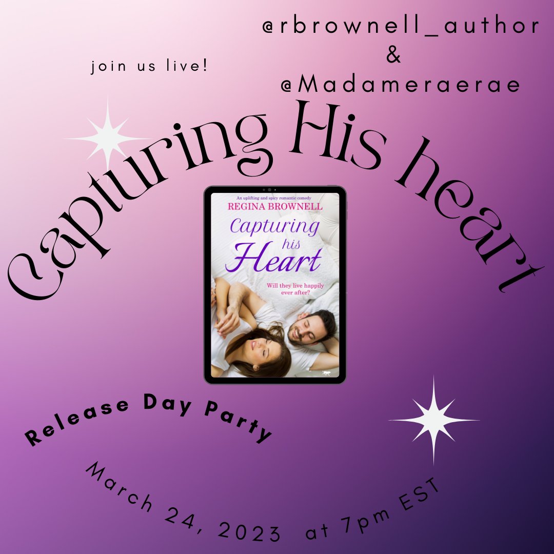 Join me and author @madameraerae for the release of my latest book. 

We'll go on tangents, talk about my book, her upcoming debut, book boyfriends, maybe play a game, who knows maybe a cat or two will pop in. 

We hope to see you there! 

#bookreleaseparty