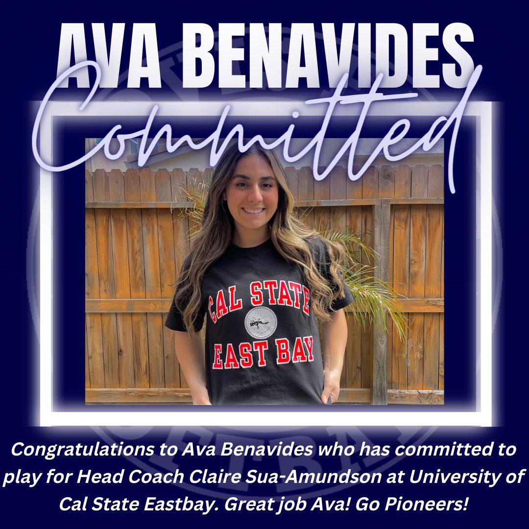Congratulations to Ava Benavides on her commitment to Cal State Eastbay❤️🖤 Proud of you Ava! #GoPioneers