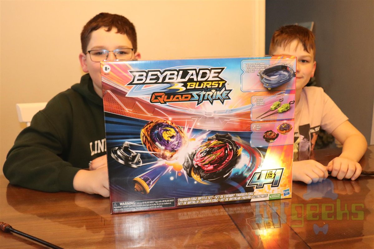litlgeeks's tweet photo. BEYBLADE BURST QUADSTRIKE Thunder Edge Battle Set @hasbro #hasbro @hasbropulse @officialbeyblade #beybladeofficial #321countdown #321countdownday #hasbropulse #beybladequadstrike #beyblade #quadstrike #beybladeburst #thunderedgebattleset #freeproduct https://t.co/6lRKgC1gYm https://t.co/E0ldle0B3V