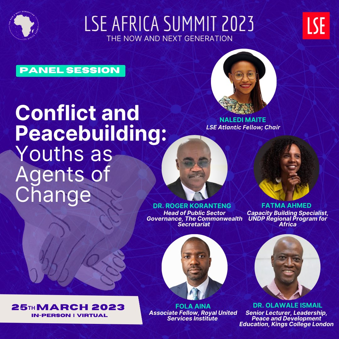 We are proud to be sponsoring the <a href="/LSEAfricaSummit/">LSE Africa Summit</a> 2023, taking place 25-26th of March!

We are also excited that two of our Fellows, Jite Phido and Naledi Maite will take part in the summit panels this year!

🎟️Register to attend virtually or in-person: bit.ly/403kvyG