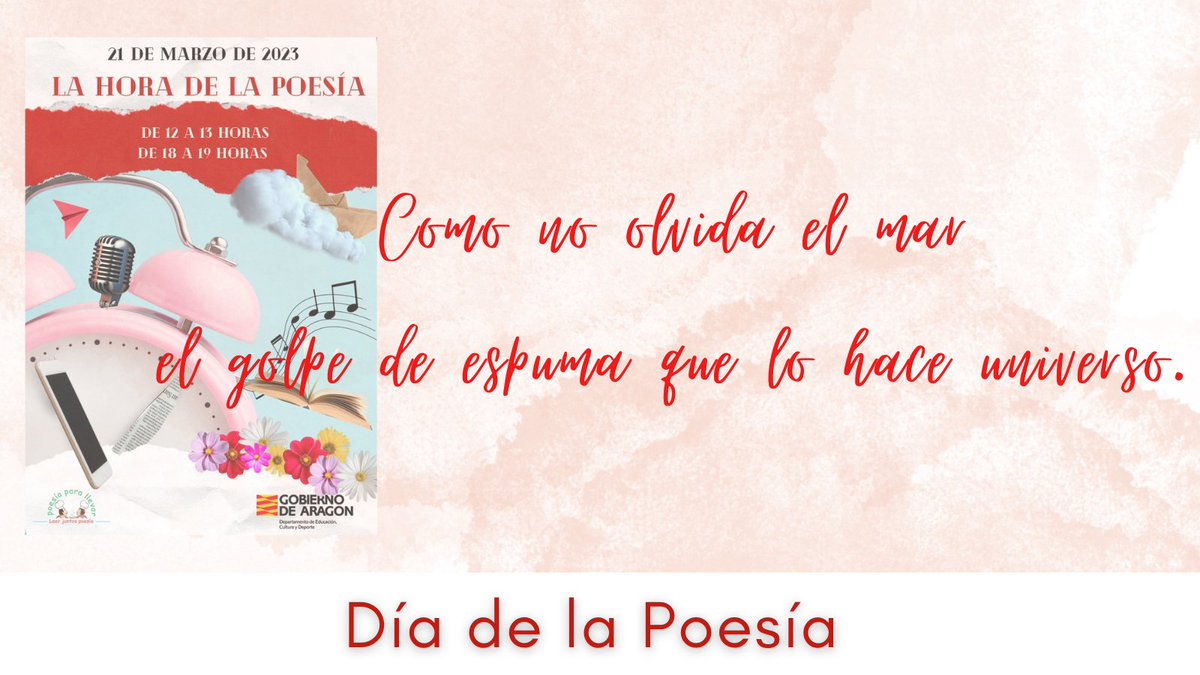 Feliz #diadelapoesia ✍️
Por la poesía, palabra hogar.

➡️ <a href="/tonimartinez24/">Toni Martínez Ramos</a> @gustarcef <a href="/BabelAyala/">Babel Ayala</a> <a href="/InnovaEducAr/">InnovaEducAr</a> <a href="/dgafprofesorado/">F. Prof. Aragón</a> <a href="/orezgz/">Joaquin Conejo 🪳🐀</a> <a href="/guaytecno/">Cristina Bohanna</a> <a href="/japbello/">Juan A. P. Bello</a> <a href="/mmpetisme/">Mar Petisme Zambrana</a> <a href="/MonicaGomezGo/">Mónica Gómez Gonzalvo</a> <a href="/armenzgz/">Armen Hovhannisyan Gasparyan</a> <a href="/Pilar_Loru/">Pilar López Ruiz</a> <a href="/CendoyaA/">Arancha Cendoya</a> <a href="/rgtcgt/">Rosa Garza Torrijo</a> <a href="/PilarBueno5/">Pilar Bueno</a> <a href="/vladicleta/">vladimir garvi</a> <a href="/inmachabbar/">Inmaculada Chabbar</a>