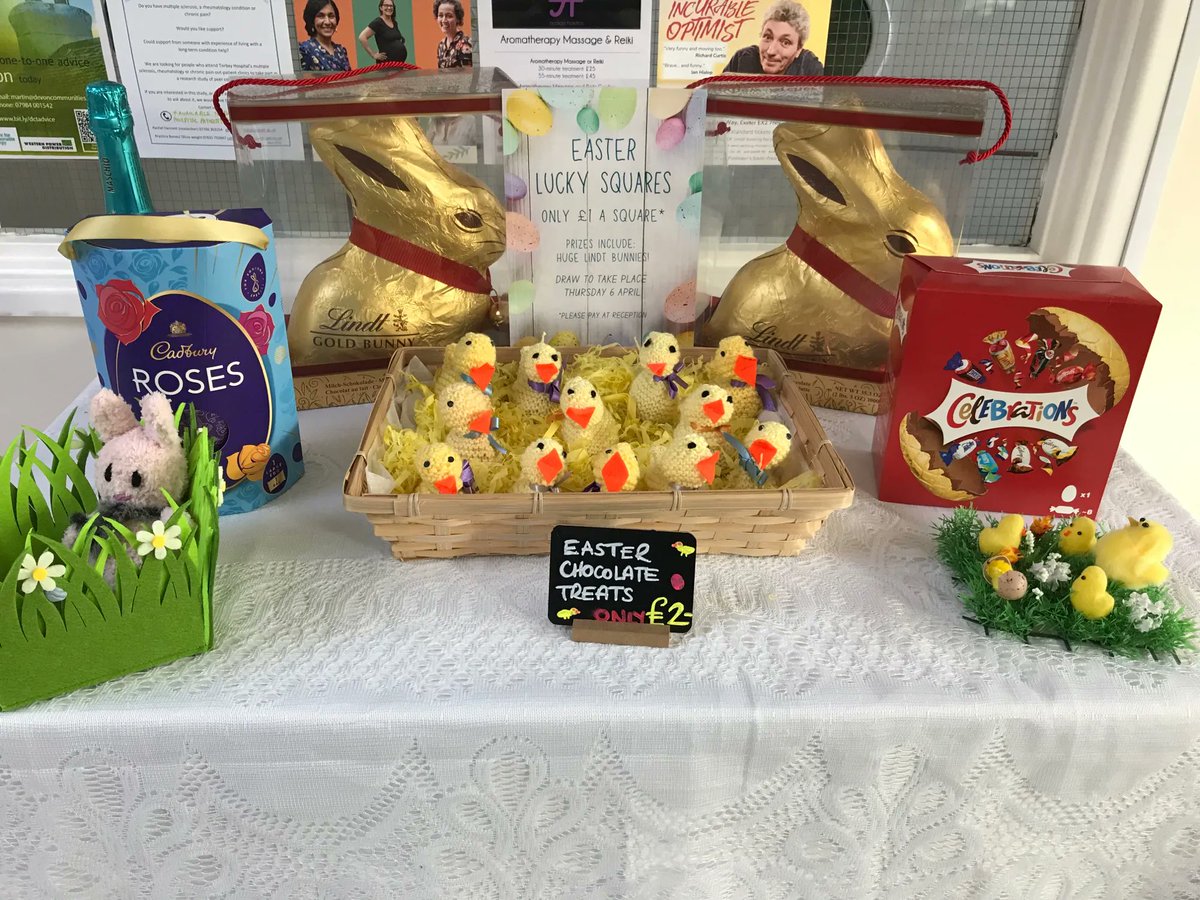 Our Lucky Squares raffle is still open, with more prizes being added!

Just £1 a square, you can buy them in person at Reception or over the phone by card: 01392 447411 🐣🍫🐰

Buy before 5pm on 5 April 🤞

#easter #luckysquares #raffle