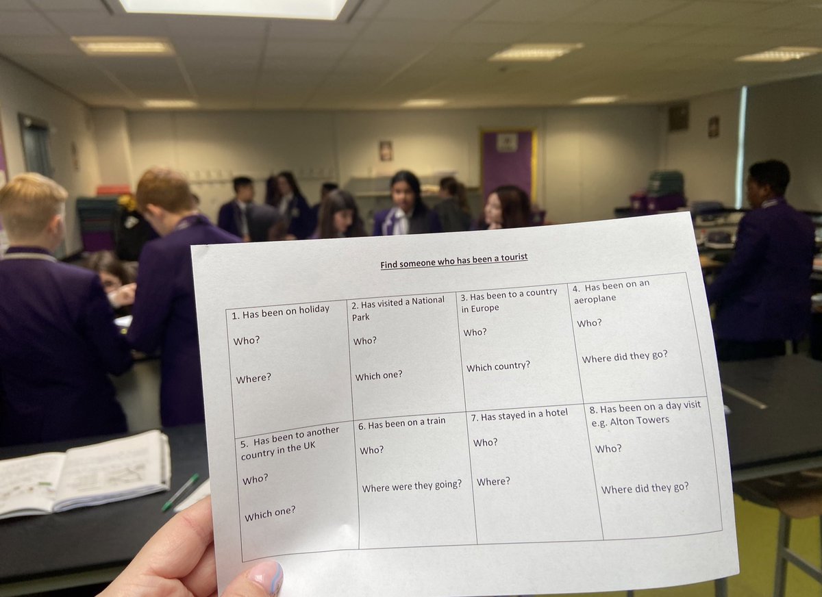 7A enjoying going around and finding out who has been a tourist!