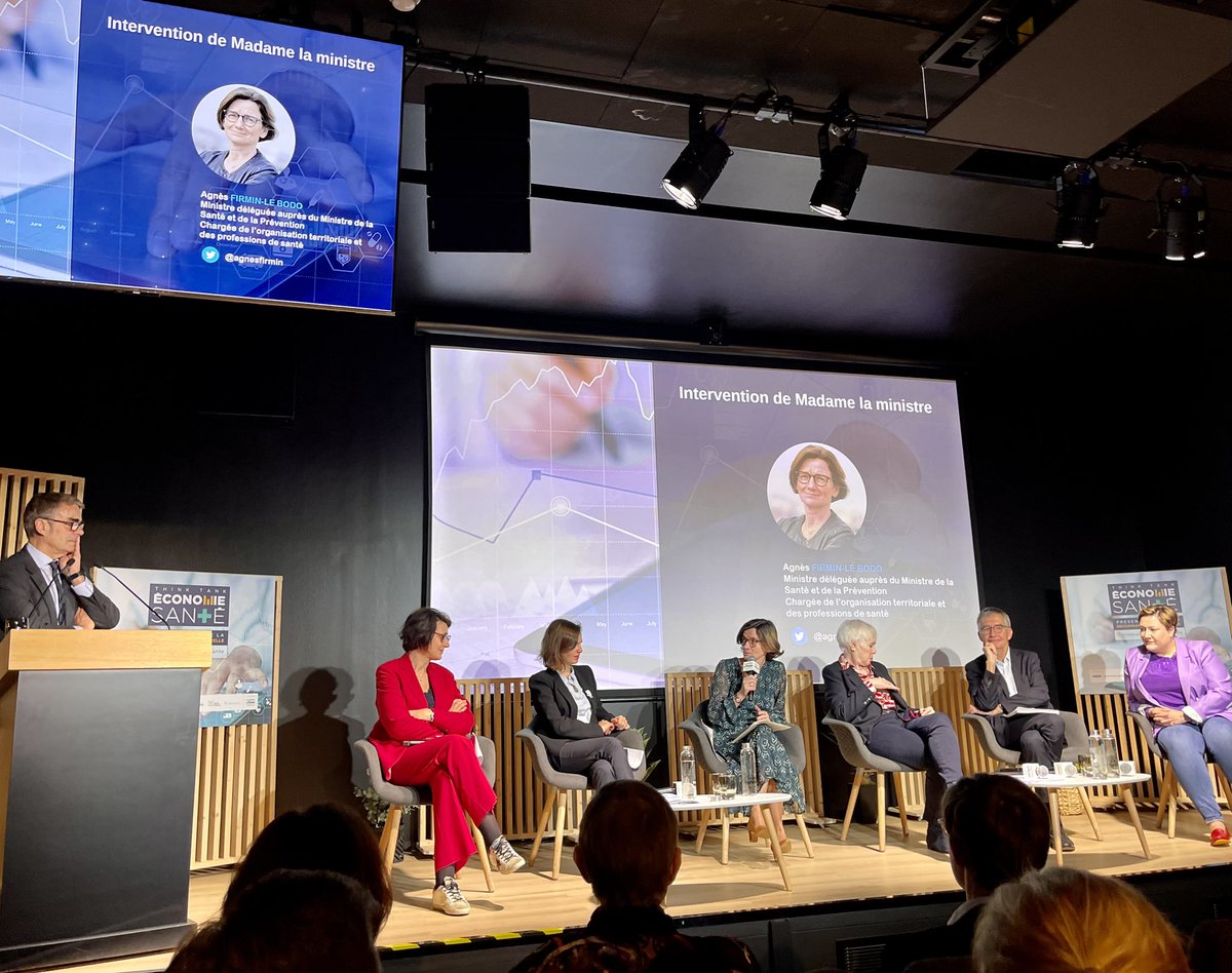agnesfirmin's tweet photo. Merci au #ThinkTankEconomieSanté pour ce débat sur la transformation de notre système de santé. 

Organisation territoriale des soins, coalition de santé, attractivité des métiers,… Nous partageons la conviction que souplesse et confiance sont indispensables pour réformer. https://t.co/4fJKYsXITS