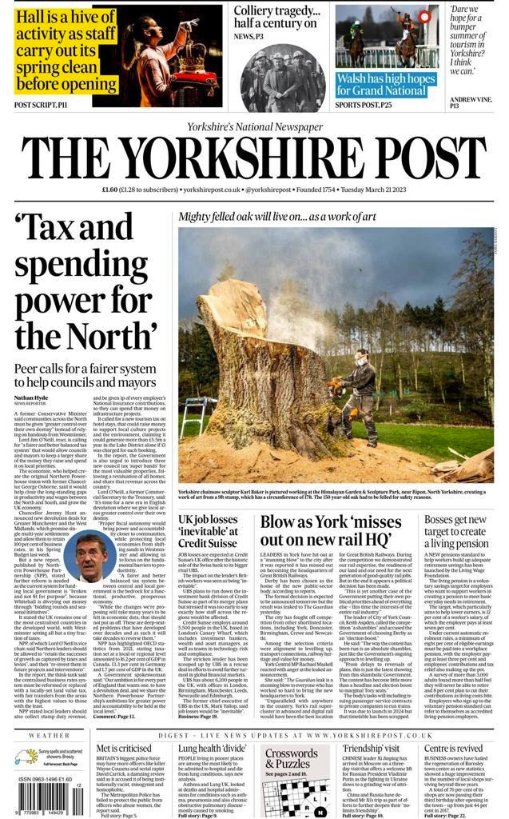 The Northern Powerhouse Partnership (@NP_Partnership) on Twitter photo 2023-03-21 09:57:35 Our report on the case for fiscal devolution on the front page of today's @yorkshirepost 👇 yorkshirepost.co.uk/news/politics/… Our report on the case for fiscal devolution on the front page of today's @yorkshirepost 👇 yorkshirepost.co.uk/news/politics/…