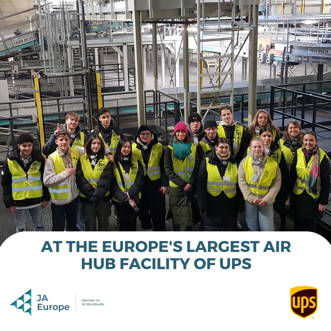 What if you get the chance to visit Europe's largest air hub facility? 16 #JAStudents from Germany (@iw_junior) got the chance to visit this incredible @UPS hub and ask questions to the employees about training opportunities. Special thanks to UPS! @UPS_Europe