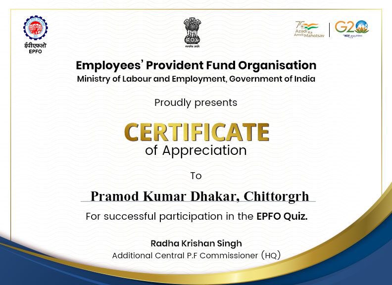 officialepfo's tweet photo. Winners of Quiz 3, posted on  20th March 2023. The correct answer is option D, that is, ‘Education Advance can be availed for education of member’s son/daughter. Seven year membership of the provident fund is required and the Advance form can be filled from the UMANG App’. https://t.co/knwkP8OvUb