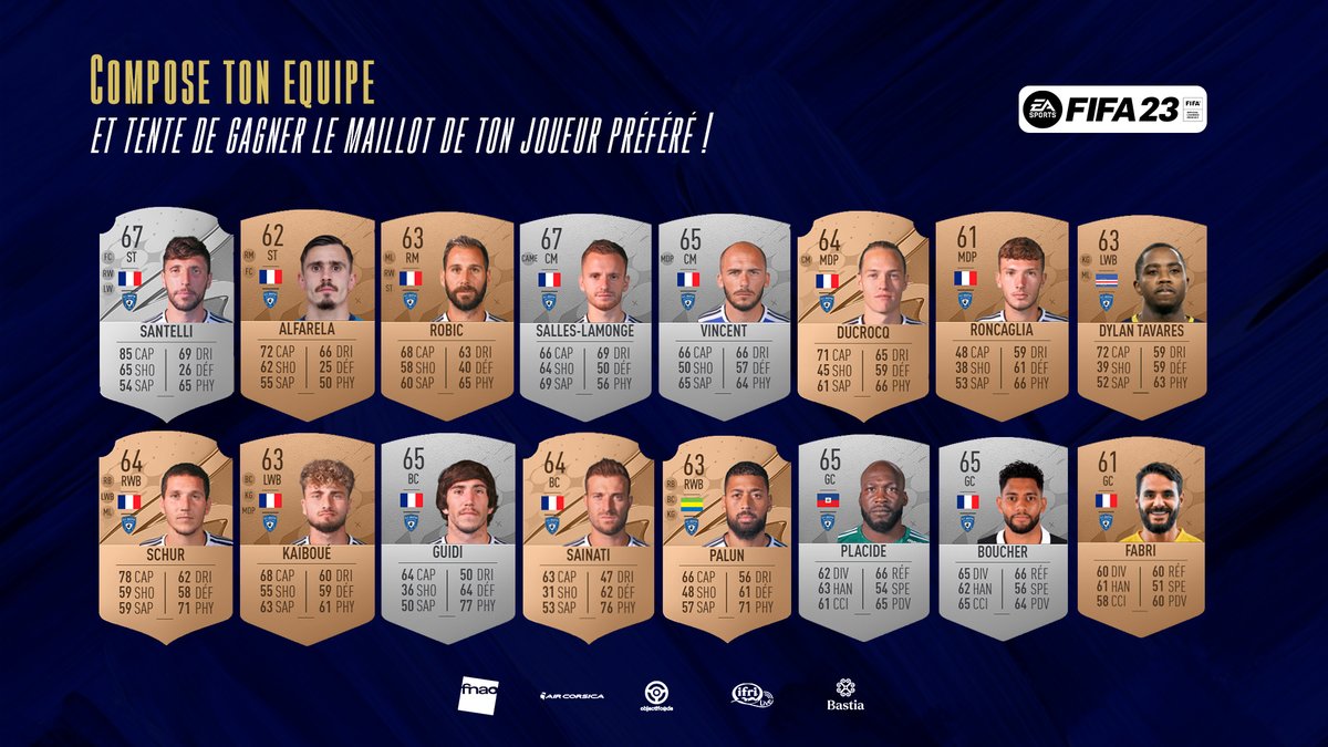 SCBastiaEsports's tweet photo. 🔥𝘾𝙤𝙢𝙥𝙤𝙨𝙚 𝙩𝙤𝙣 𝙛𝙞𝙫𝙚 et tente de gagner le maillot du @SCBastia de ton joueur préféré ! 🎁

Pour participer :
👉Désigne ton five (5 joueurs) de ton équipe en commentaire
👉Follow @SCBastiaEsports 
👉RT ce tweet

📅 Fin du concours vendredi 24 mars à 12h ! https://t.co/JCYJXgIxti