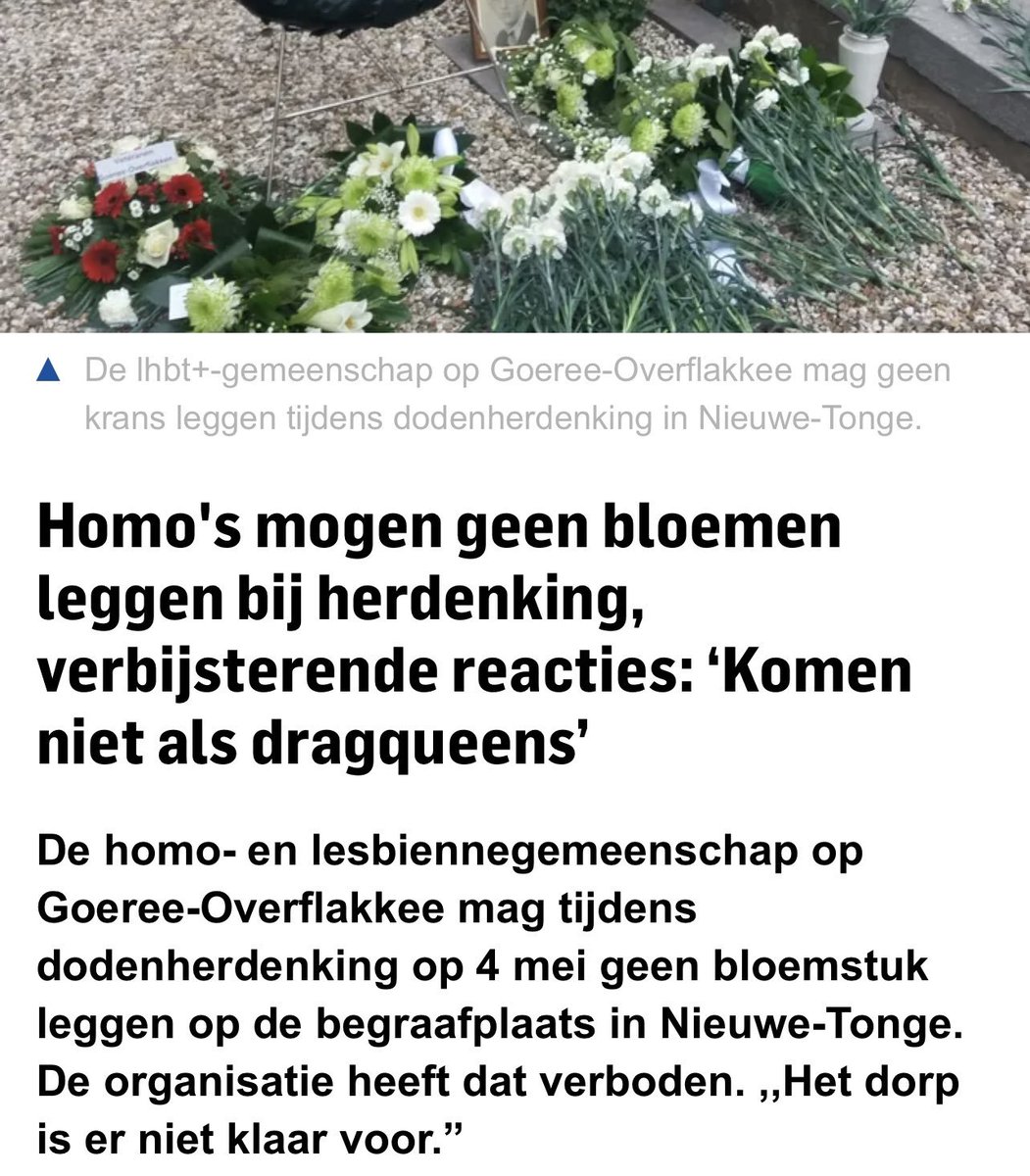 NL herdenkt, viert 'vrijheid', vertoont talloze verzetsfilms, maar doet niks aan echte kennis over nazisme, fascisme en de connectie met homohaat, de steeds heftigere transhaat nu. Maar ook antizwart racisme, xenofobie. Dus krijg je deze domheid en een 2e Kamer die we nu hebben.