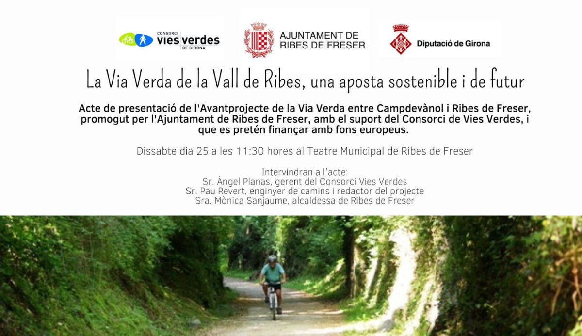 ABM_Eng's tweet photo. El dissabte 25 de març ABM presentarà el projecte de Via Verda entre #Campdevànol i #RibesdeFreser 
@viesverdesgi @AjRibesdeFreser @ABM_Eng @DiputacioGirona 

més info (CAT):
https://t.co/62TAuiFAok

més info (ES):
https://t.co/v7eMe59uot https://t.co/qSjwK7QHCc