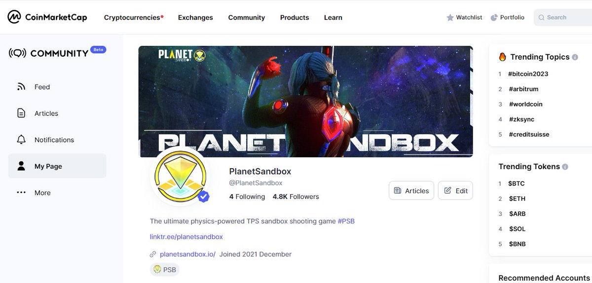 PlanetSandbox's tweet photo. March has been a great month for our @CoinMarketCap community, with over 400 new followers joining us! 
Thanks for being a part of our growing community. Let's keep spreading the word and strive for the first 5000 followers 🫶 
https://t.co/qnhTw52otD
#GameFi #Web3 #CoinMarketCap https://t.co/7Fmtsp1EGz