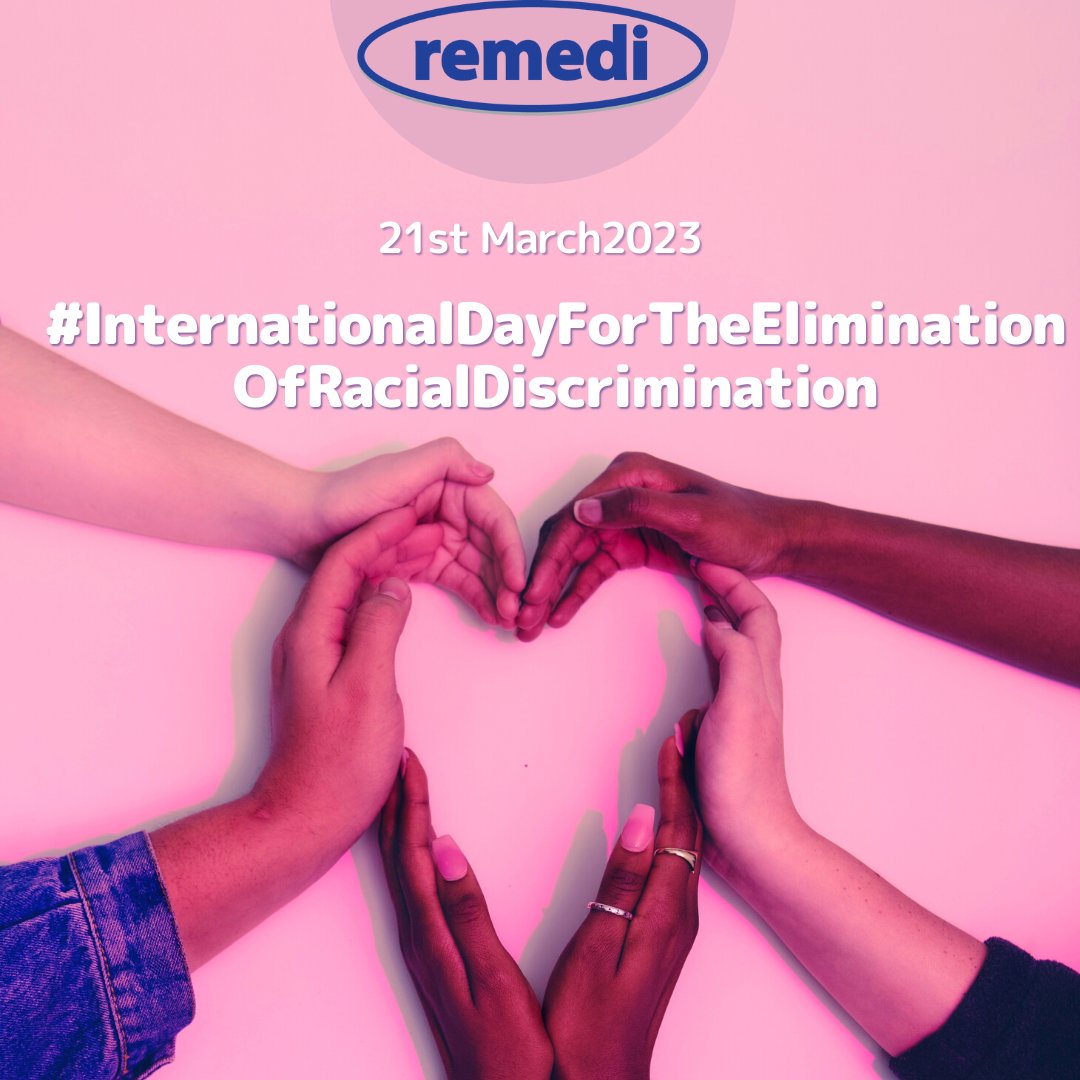 Remedi supports
#InternationalDayForTheEliminationOfRacialDiscrimination Nobody should have to face #discrimination #Hate #Abuse #Racism #StepUpBeatHate