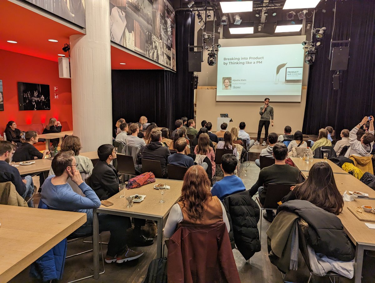 🙌 We welcomed 70+ people for the <a href="/ProductTankAMS/">ProductTank Amsterdam</a> #Meetup at our AMS office last week! The evening was made up of inspiring talks, exchanging of ideas &amp; networking related to #ProductManagement! 

Thanks to everyone who joined 🎉