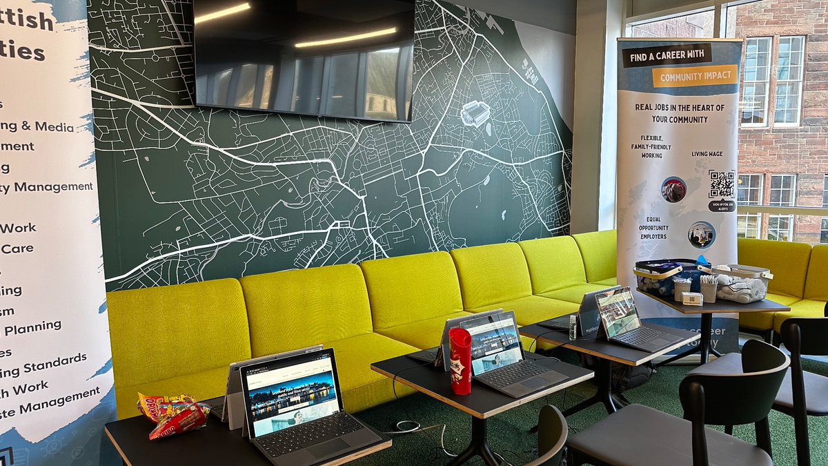 myjobscotland's tweet photo. Raring to go. 

Laptops ready for you to use. https://t.co/tGXo82HAGo
