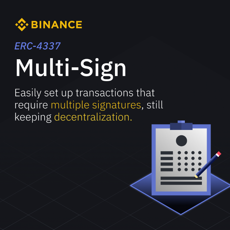 binance's tweet photo. The #Ethereum network brought in another big update.

ERC-4337 (aka Account Abstraction) is the latest ERC standard deployed on the mainnet, bringing smart contract functionality to wallets in a single account.

Swipe to learn more about what it involves 👉