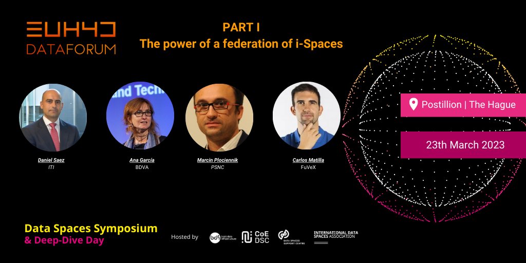 EuHubs4's tweet photo. The #DataForum is approaching fast!!
In two days, we will host the third edition, which also sums up the work done by #EUH4D until today.

The first session on 23/03 at 9:30 highlights the power and achievements of our #federation of #iSpaces.
👉 https://t.co/JC5WT8yv0T https://t.co/F8ZJw9t6Qi