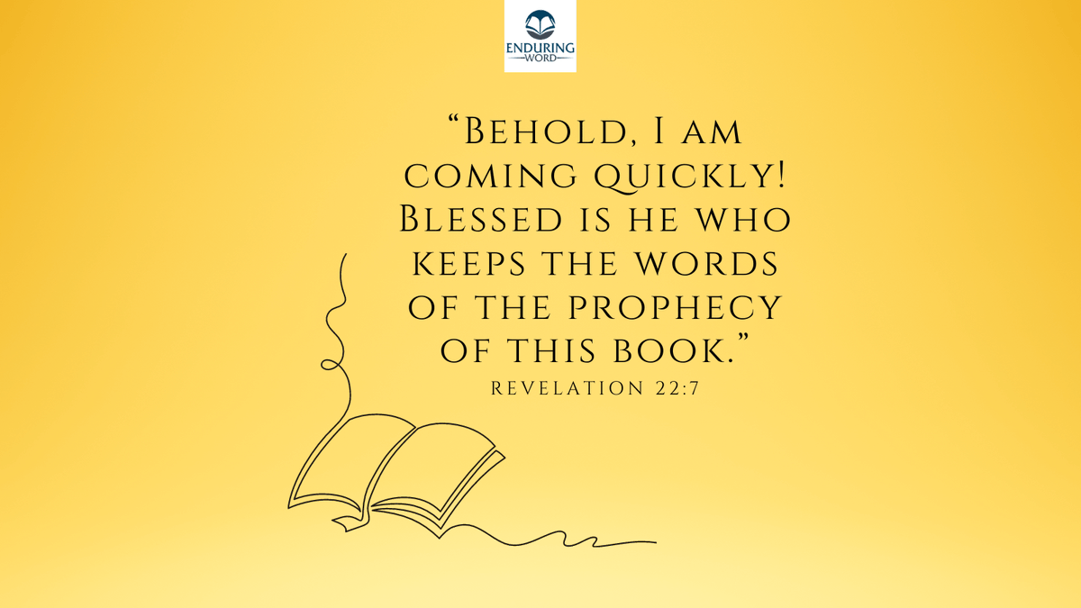 davidguzik's tweet photo. This blessing reminds us that prophecy gives us a word to keep, not merely material for interesting discussions and debates. The main intent of prophecy is to lead us to trust and obey God, and apply His truth to the way we live.

https://t.co/iR8Yuq9rG9 https://t.co/bwOON2W3Jk