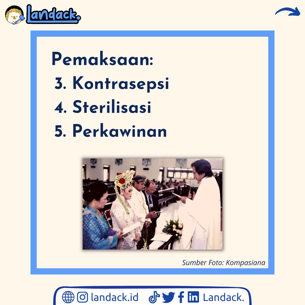 Landackid's tweet photo. Haloo sobat #Landack.~
Macam kekerasan seksual sudah tertulis di UU, apakah sobat tahu ada 9 macam kekerasan seksual?
#Landack #tahukahsobat #jasahukum #law #stalker #danialves #lawyer #tpks #pengacara #lawyersofinstagram #konsultasi #childgrooming #workplaceharassment https://t.co/KCpwfoyspB