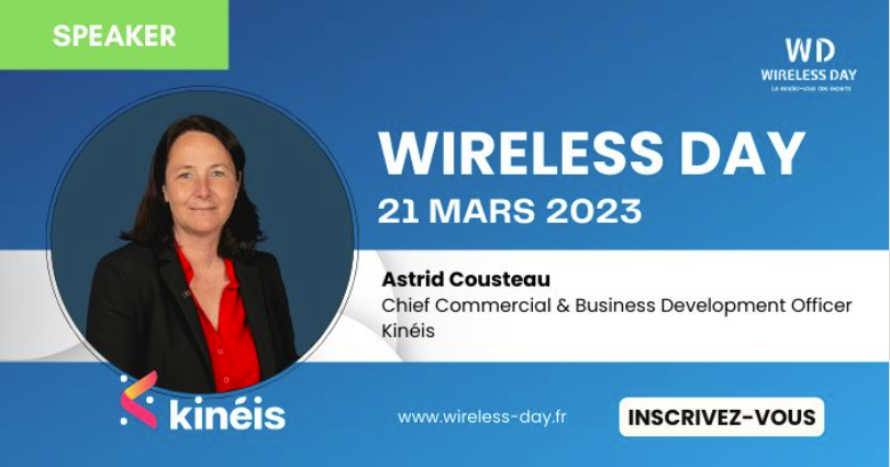 KineisIoT's tweet photo. Astrid Cousteau, our Chief Commercial &amp; Business Development Officer at Kinéis, is present today at the Wireless Day!

#WirelessDay https://t.co/LBdstTaVP7