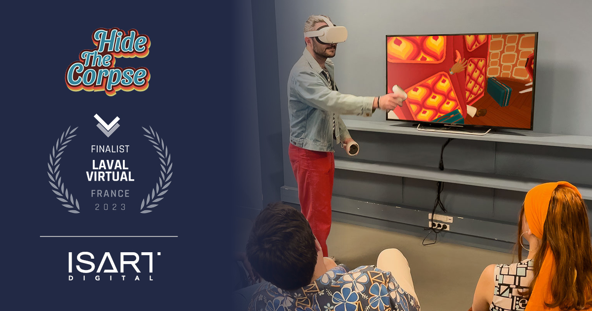 isartdigital's tweet photo. 🔎 Hide the Corpse est sélectionné au @lavalvirtual Europe 2023 dans la catégorie 👉 Revolution #student

Ce concours récompense les meilleures avancées sur la réalité virtuelle et augmentée à travers le monde !

📍L'équipe sera présente au salon du 12 au 16 avril 2023 https://t.co/y4A0pvLRYO
