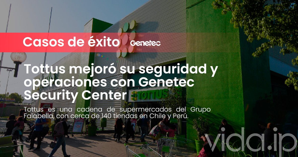 Vida__ip's tweet photo. 🔵Gracias a la plataforma unificada de @genetec Security Center, Tottus mejoró sus operaciones.🔵

Una plataforma que:
✅Unifica la operación de sus distintos sistemas.
✅Flexible.
✅Soporta hardware de diferentes fabricantes.
✅Escalable.

#plataformaunificada #seguridad https://t.co/bY1xbbkpK1