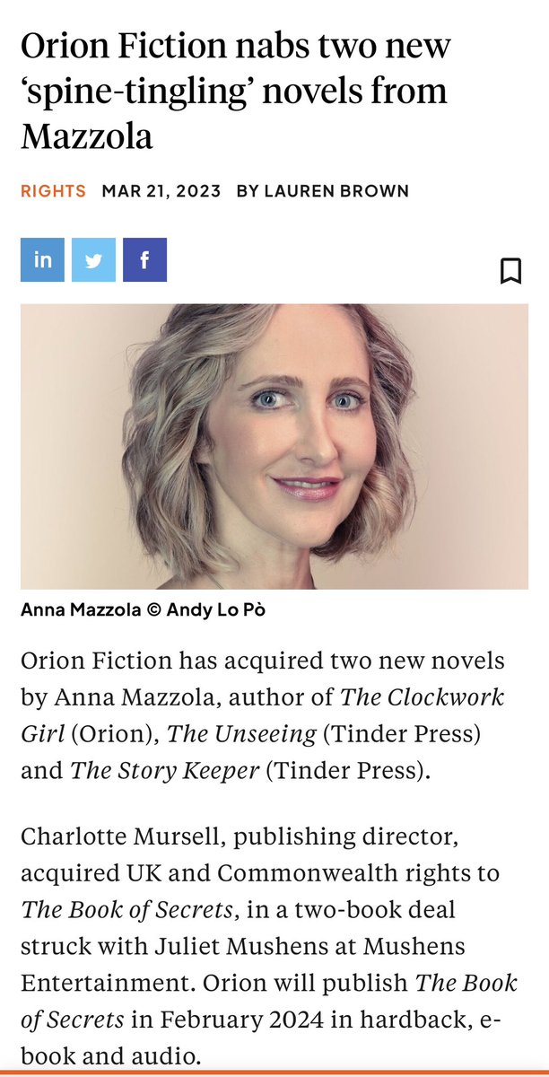 Anna Mazzola - Updates only. tweet media