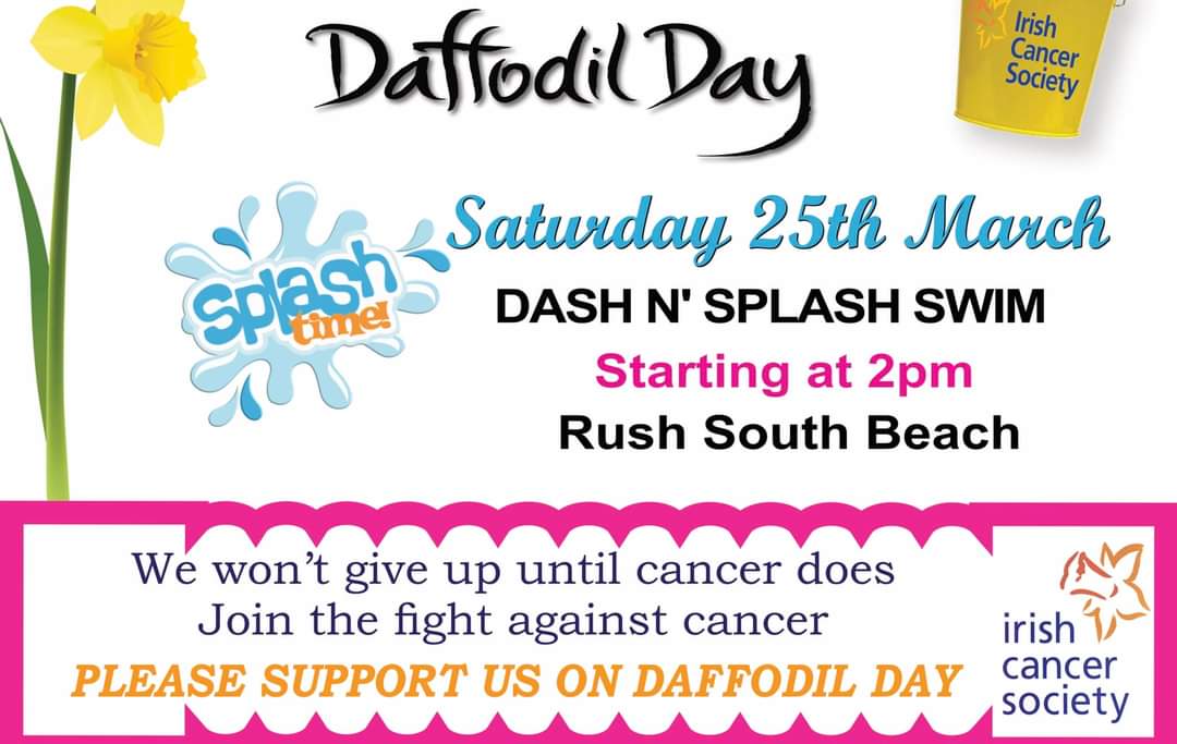 RushTourism's tweet image. Join us on Saturday at 2pm on Rush South Beach for our “💛Dash n Splash💛”
raising funds for Irish Cancer Society
Yellow swim hats for the first 70 donations on the day - modelled by Max 🤣