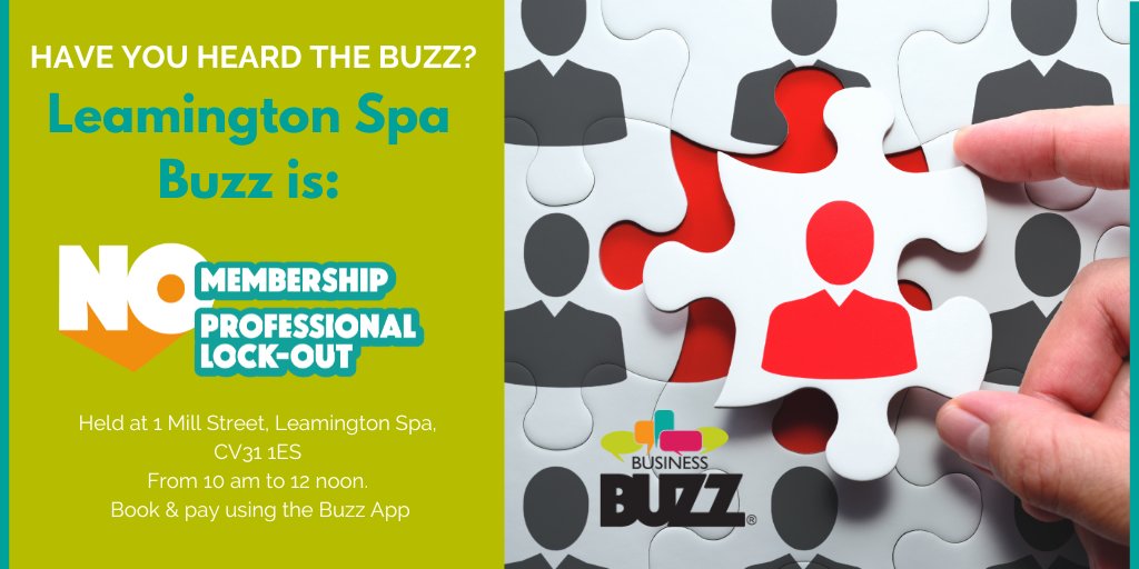MONTHLY @BizBuzzWarks F2F #networking has arrived in #Leamington. Every 1st Friday of the month at @1millstreet from 10 am to 12 pm. Pay-as-you-go, no-fuss networking. Build the BUZZ around your business. ow.ly/J9zX30shSpA @LeamingtonHour @LoveLeamington