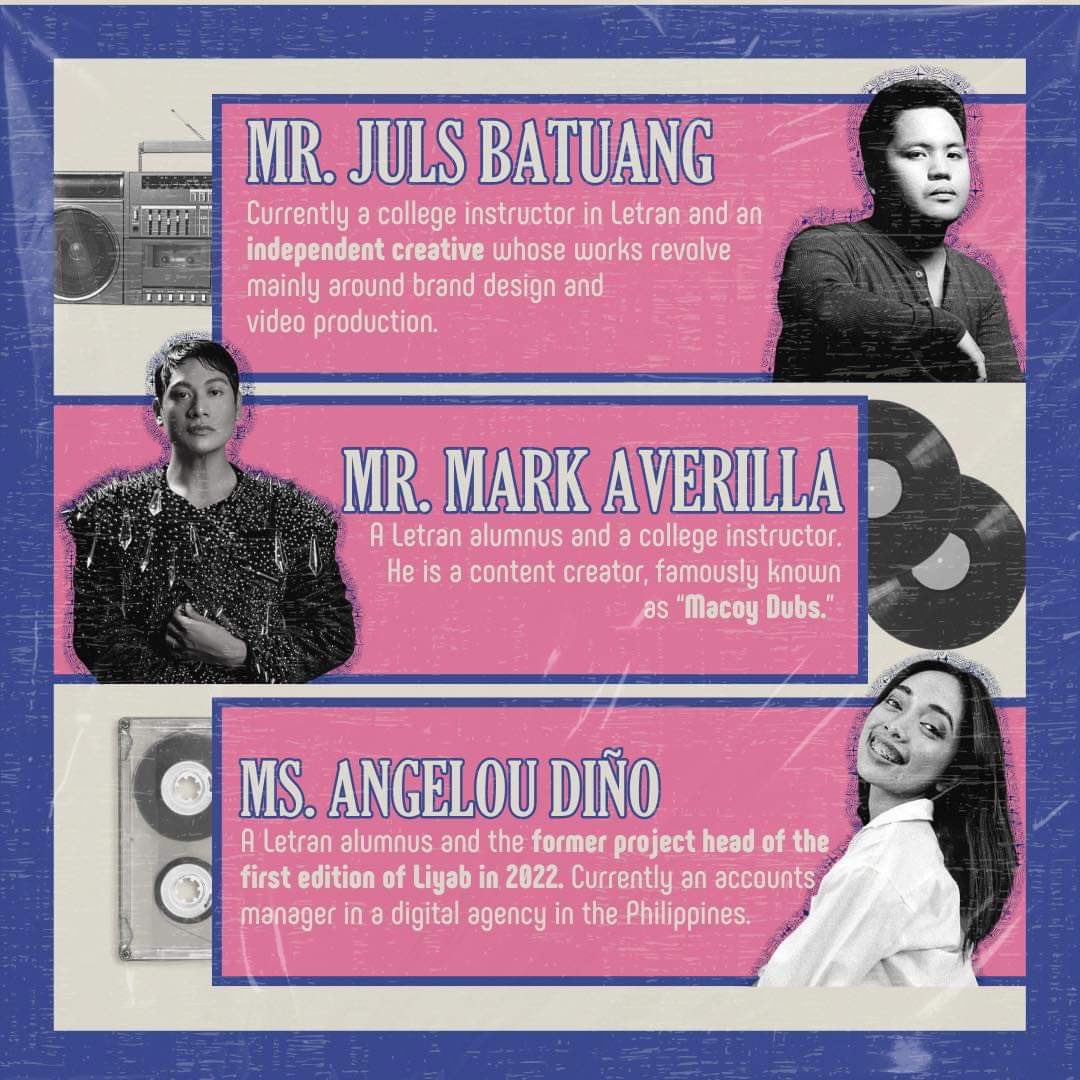 TheMediaWorks's tweet photo. THEY’RE HERE!👀

🎥Liyab 2023: Ang Pamamayagpag ng Pelikulang Pilipino is back with another thrilling surprise!

Let us wait no more as Media Works proudly introduce you to the new set of amazing judges for Liyab 2023! 

#Liyab2023
#Limitless
#MediaWorks
#MW2223
#DSATogether https://t.co/jTv12vAxoL