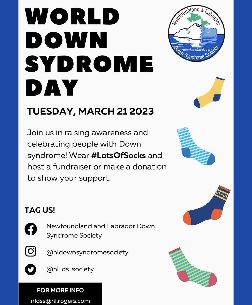 MCHSMonarchs's tweet photo. Donโt forget to break out those bright and colourful socks today. Today is a day to celebrate our friend, Robbie, and all our awesome community members with Down Syndrome. #lotsofsocks #RobbieRocks @NL_DS_Society @NLESDCA https://t.co/FawlMSGsMN
