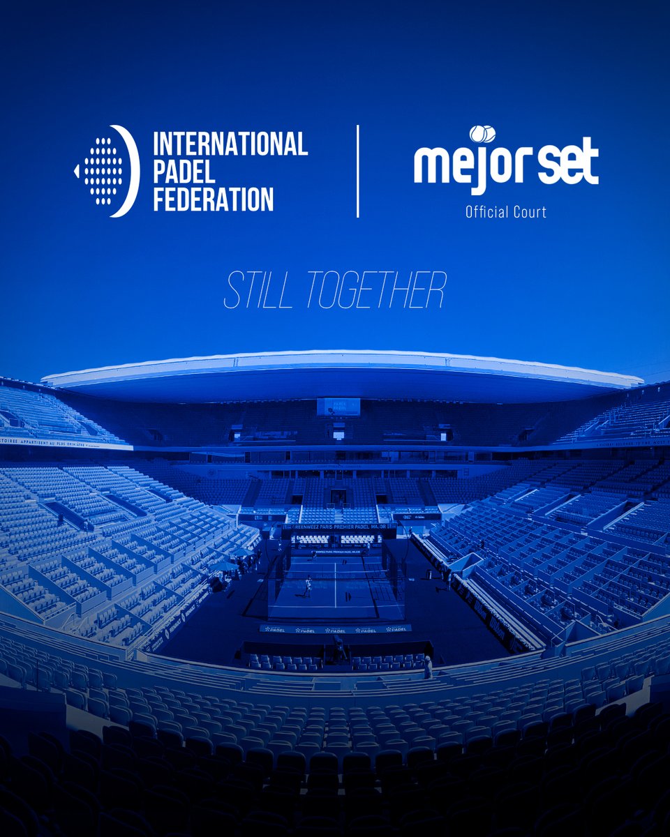 padelfip's tweet photo. STILL TOGETHER🎾

We are proud to announce the continuation of the partnership between the International Padel Federation and MejorSet. 

Still together to achieve the goal of bringing padel and the best courts around the world! 🔝

Read more:
https://t.co/WuOZu7dluV https://t.co/CzeiqWn1qx